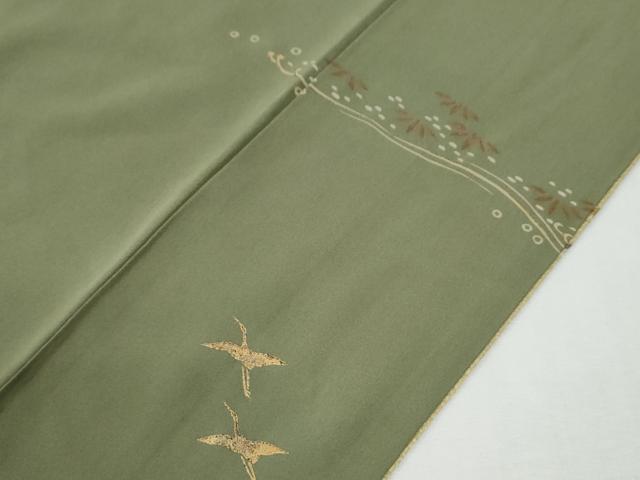 平和屋着物●訪問着 刺繍 飛鶴浜松梅文 暈し染め 金彩 ますいわ屋扱い 正絹 逸品 CABG1094yc