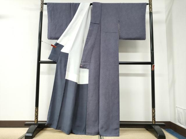 平和屋着物●江戸小紋 彫士:住田双光・染士:服部光擴 鮫小紋柄 正絹 逸品 未使用 CABG1095yc