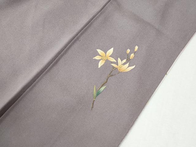 平和屋着物●漆工芸作家 金森一博 訪問着 草花文 暈し染め 金彩 正絹 逸品 CABG1097yc