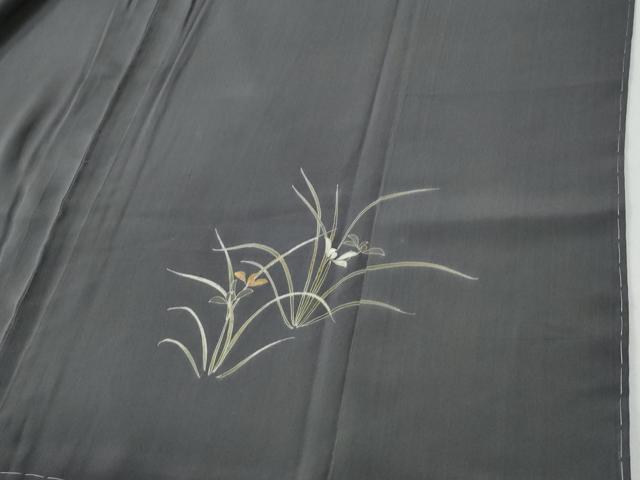 平和屋着物●中国三大刺繍 相良刺繍 色留袖 笹竹草花文 金糸 正絹 逸品 未使用 CABG1107yc