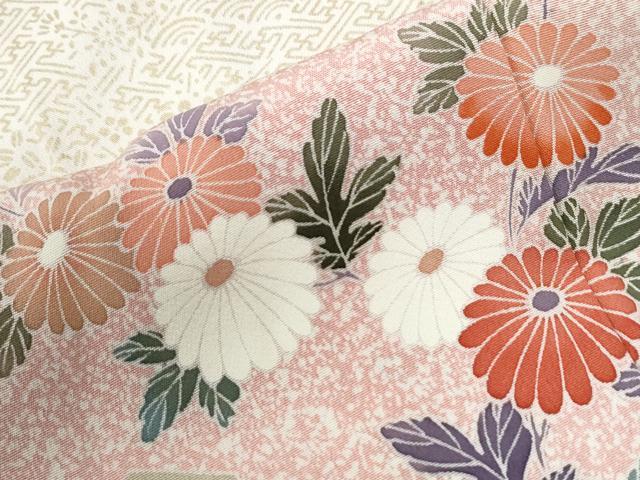 平和屋着物●訪問着 籬草花文 暈し染め 金彩 正絹 逸品 未使用 CABG1110yc