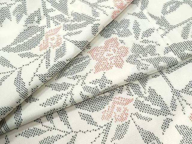 平和屋着物●上質な紬 草花文 正絹 逸品 CABG1112yc