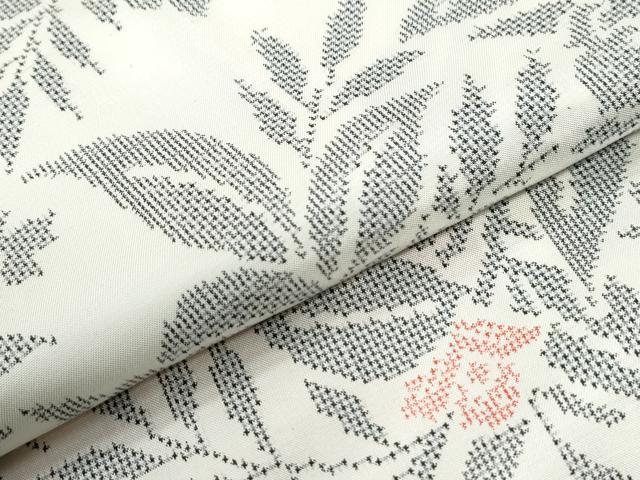 平和屋着物●上質な紬 草花文 正絹 逸品 CABG1112yc