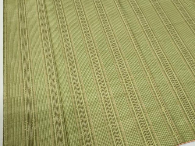 平和屋着物●花織 紬 間道 正絹 逸品 CABG1113yc