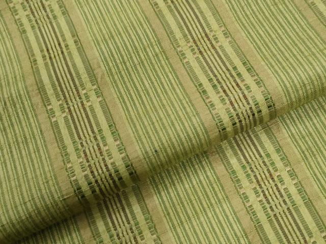 平和屋着物●花織 紬 間道 正絹 逸品 CABG1113yc