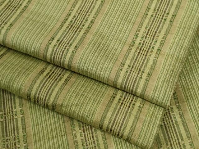 平和屋着物●花織 紬 間道 正絹 逸品 CABG1113yc