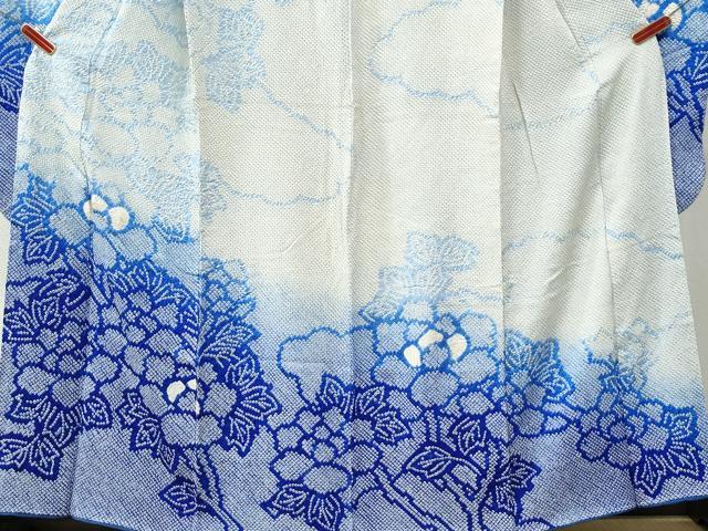 平和屋着物●豪華振袖 総絞り 枝牡丹 暈し染め 正絹 逸品 CABG1120yc