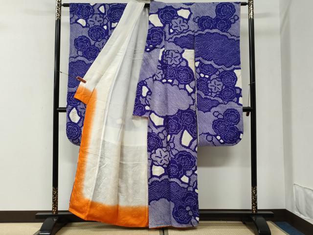 平和屋着物●豪華振袖 総絞り 雲取り枝梅文 正絹 逸品 CABG1124yc