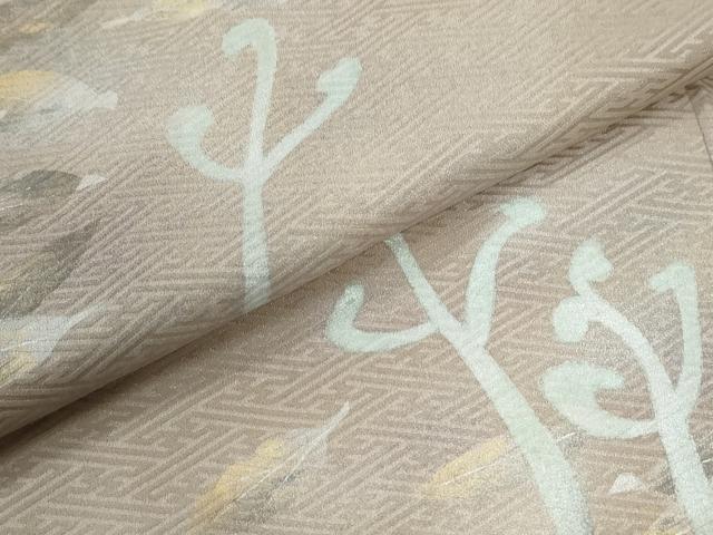 平和屋着物●訪問着 刺繍 枚は唐草文 暈し染め 金銀彩 正絹 逸品 未使用 CABG1128yc