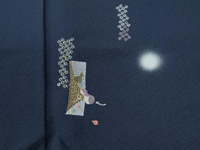平和屋着物●訪問着 総刺繍 短冊 瓢箪 簪 蛍暈し 金糸 正絹 逸品 未使用 CABG1139yc
