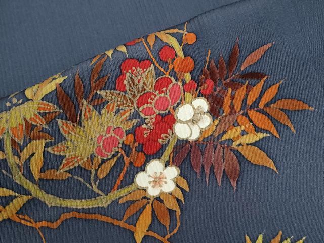 平和屋着物●二代目清次郎 手描き 訪問着 笹梅文 暈し染め 金彩 正絹 逸品 CABG1153yc