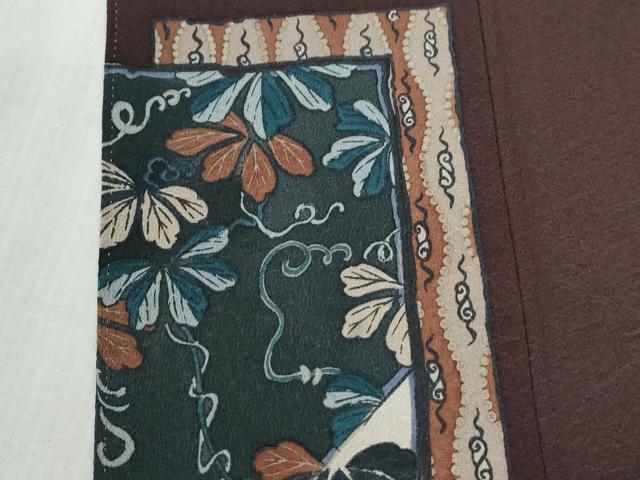 平和屋着物●訪問着 蔦の葉花文 暈し染め 正絹 逸品 未使用 CABG1154yc