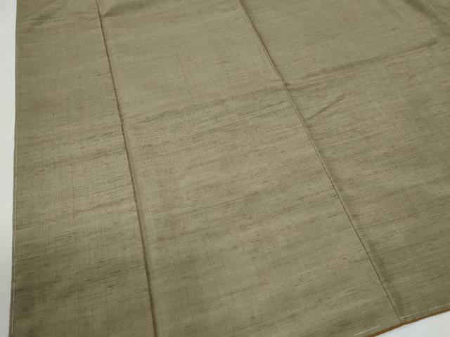 平和屋着物●上質な紬 色無地 油色 正絹 逸品 未使用 CABG1155yc