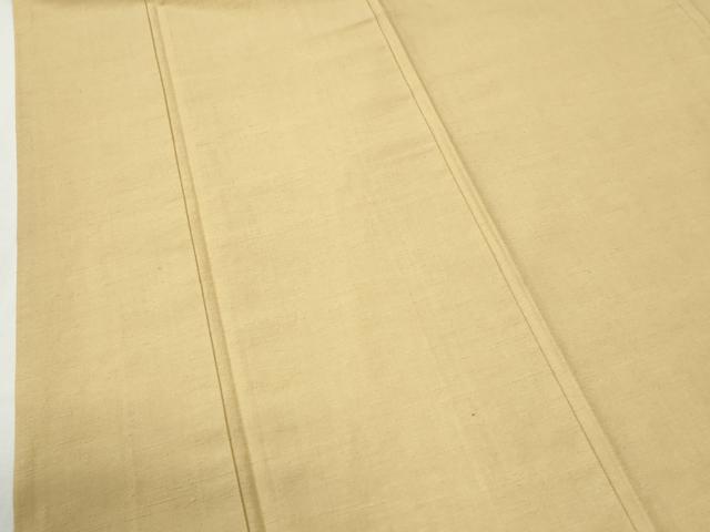 平和屋着物●結城紬 色無地 玉蜀黍色 正絹 逸品 CABG1161yc