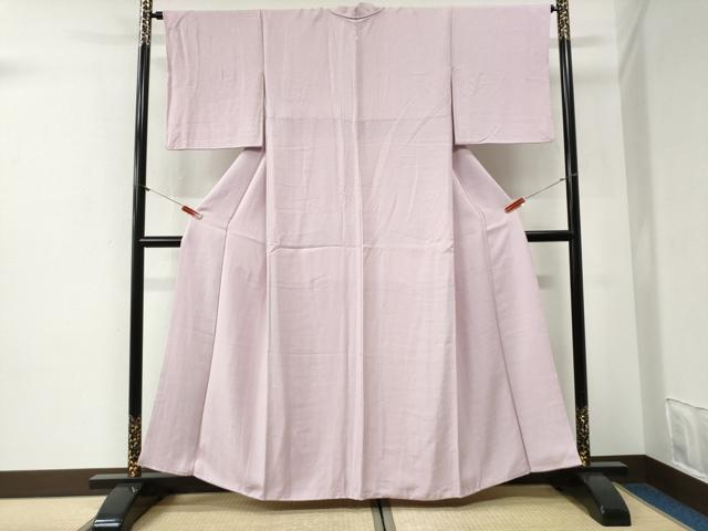 平和屋着物●上質な色無地 吉祥地紋 淡紅藤色 正絹 逸品 CABG1172yc