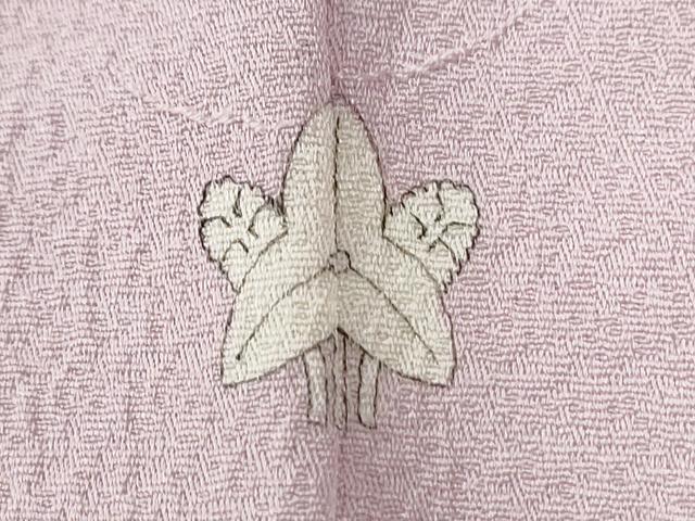 平和屋着物●上質な色無地 吉祥地紋 淡紅藤色 正絹 逸品 CABG1172yc