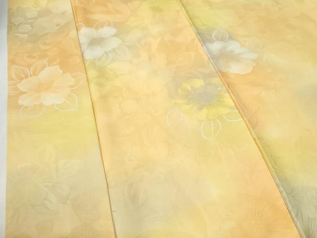 平和屋着物●上質な小紋 地紋起こし 草花文 暈し染め 正絹 逸品 CABG1176yc