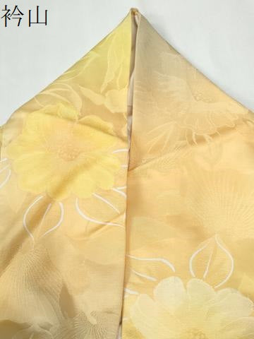 平和屋着物●上質な小紋 地紋起こし 草花文 暈し染め 正絹 逸品 CABG1176yc