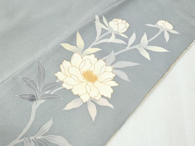 平和屋着物●訪問着 駒刺繍 草花文 暈し染め 金彩 正絹 逸品 未使用 CABG1183yc