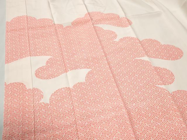 平和屋着物●長襦袢 袷 雲取り紗綾形文 正絹 逸品 未使用 CABG1193yc