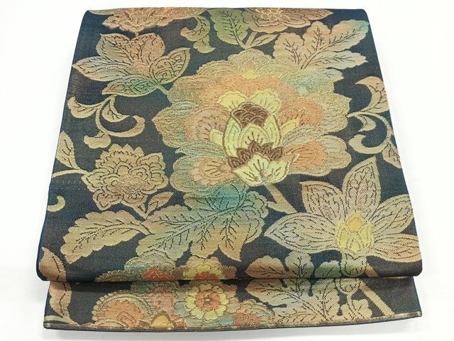 平和屋着物◎六通柄袋帯 更紗唐草文 金糸 正絹 逸品 CABG1236nb