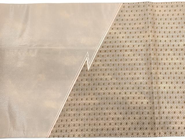 平和屋着物◎太鼓柄袋帯 麻の葉文様 正絹 逸品 CABG1289nb