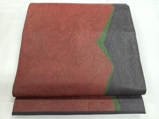平和屋着物◎六通柄 本袋帯 幾何学文様 正絹 逸品 CABG1304nb