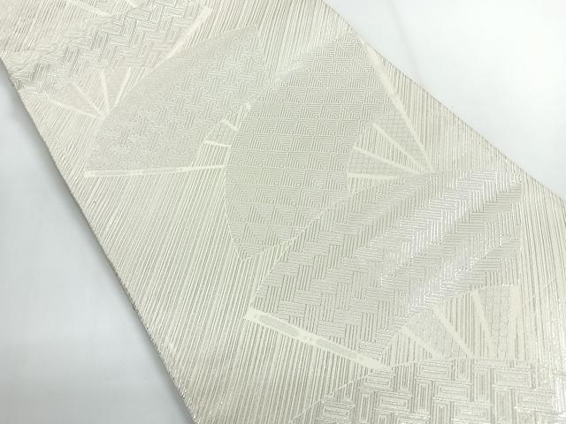 平和屋着物◎佐賀錦 両面 全通柄袋帯 扇面文 慶長重ね 金銀糸 正絹 逸品 CABG1352nb