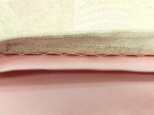 平和屋着物◎六通柄袋帯 光琳椿 銀糸 正絹 逸品 CABG1422nb