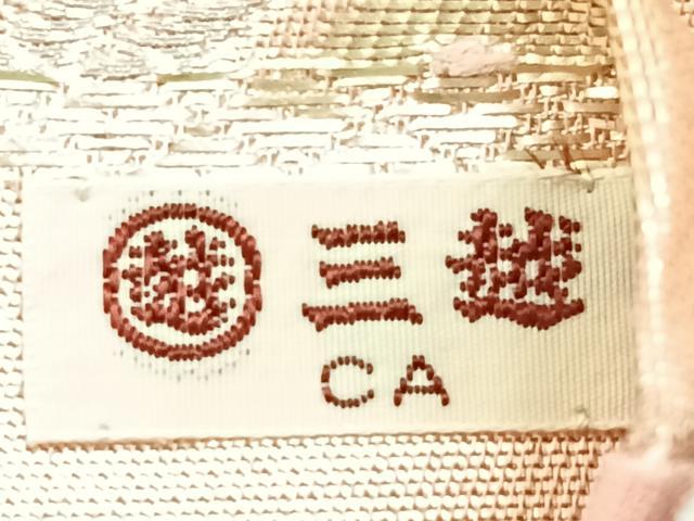 平和屋着物◎六通柄袋帯 地紙花文 金銀糸 三越扱い 正絹 逸品 CABG1425nb