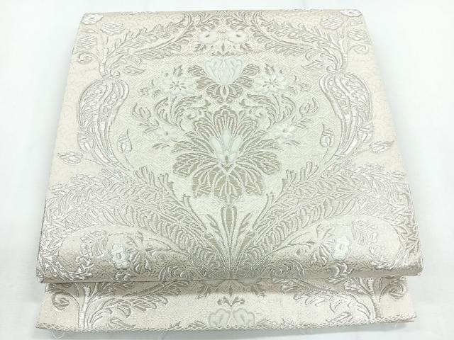 平和屋着物◎六通柄袋帯 唐織 花繍錦 正絹 逸品 CABG1469nb