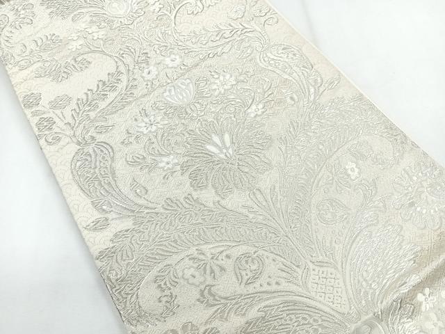 平和屋着物◎六通柄袋帯 唐織 花繍錦 正絹 逸品 CABG1469nb