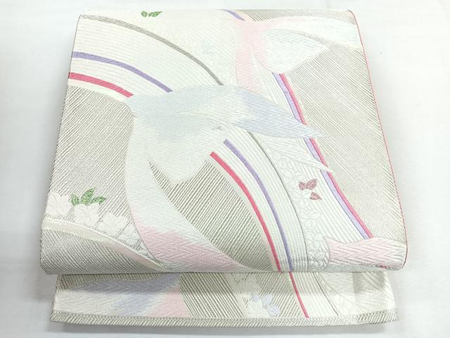 平和屋着物◎六通柄袋帯 唐織 九百錦 飛鳥文 プリズム箔 正絹 逸品 CABG1493nb