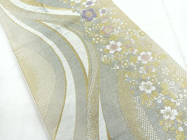 平和屋着物◎六通柄袋帯 唐織 舞花文 金銀糸 正絹 逸品 CABG1580nb