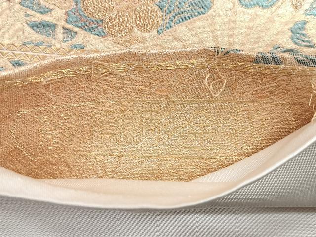 平和屋着物◎六通柄袋帯 麗鳳彫金紋 金銀糸 正絹 逸品 CABG1599nb