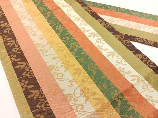 平和屋着物●全通柄 九寸名古屋帯 笹蔓間道 正絹 逸品 CABG1623vp
