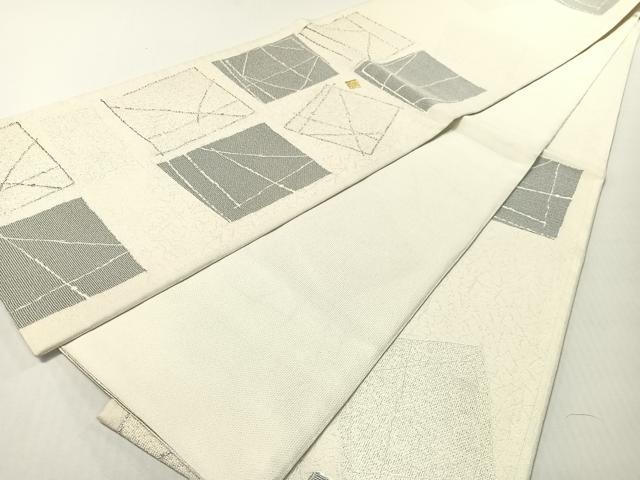 平和屋着物▽六通柄袋帯 スリーシーズン 春夏秋 青衣の人 金銀糸 正絹 逸品 CABG1632vp