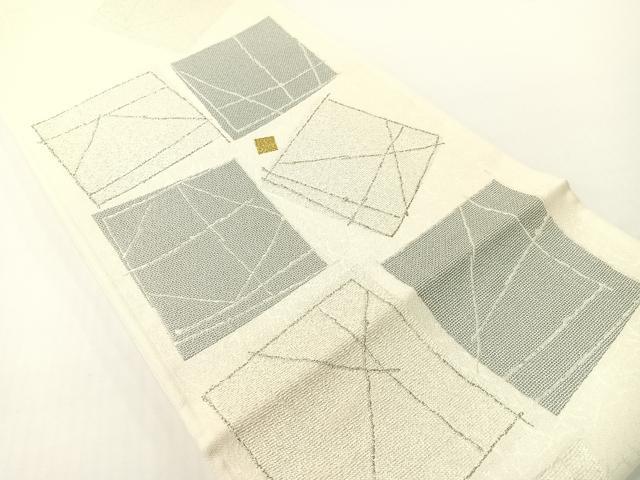 平和屋着物▽六通柄袋帯 スリーシーズン 春夏秋 青衣の人 金銀糸 正絹 逸品 CABG1632vp