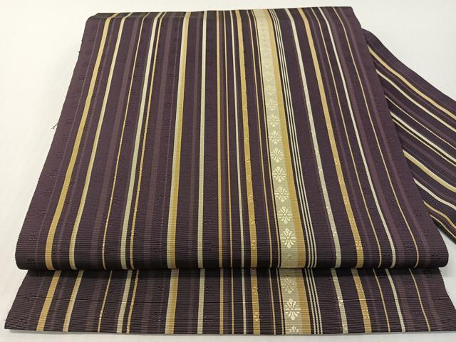平和屋着物●本場筑前博多織 八寸名古屋帯 花織 いちご錦 正絹 逸品 CABG1669vp