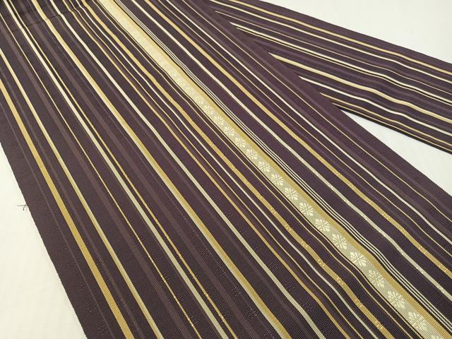 平和屋着物●本場筑前博多織 八寸名古屋帯 花織 いちご錦 正絹 逸品 CABG1669vp