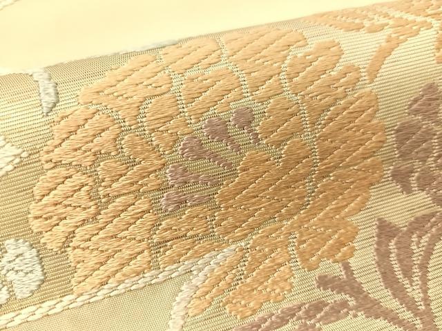 平和屋着物●西陣 川島織物 九寸名古屋帯 唐織 霞花文 正絹 逸品 CABG1672vp