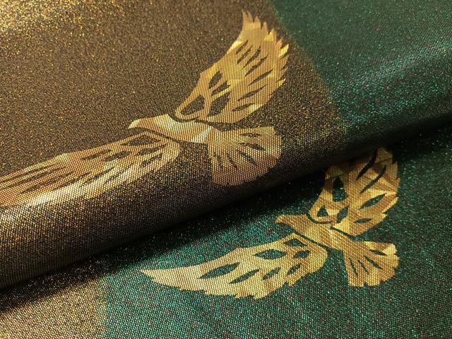 平和屋着物●染色作家 斉藤三才 六通柄袋帯 三才鳥 金彩 引箔 正絹 逸品 CABG1679vp