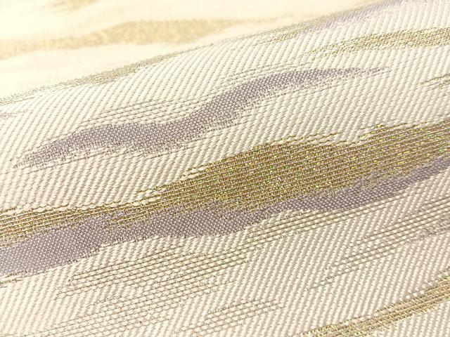 平和屋着物●両面 六通柄袋帯 霞文 金糸 正絹 逸品 CABG1685vp