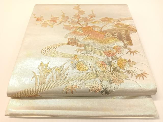 平和屋着物●金彩友禅 卓越技能者・名工・和田光正 太鼓柄袋帯 御所解文 正絹 逸品 CABG1705vp