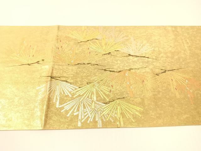 平和屋着物●金彩友禅 卓越技能者・名工・和田光正 太鼓柄袋帯 浜松文 正絹 逸品 CABG1710vp