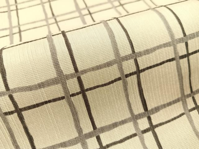 平和屋着物●両面 全通柄袋帯 格子柄 正絹 逸品 未使用 CABG1731vp