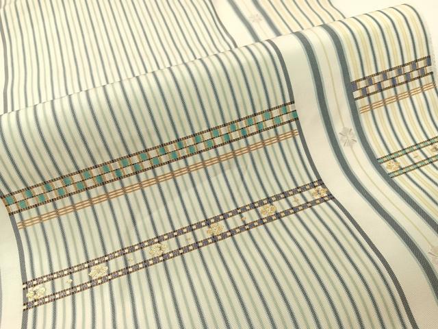 平和屋着物●本場筑前博多織 八寸名古屋帯 雅間道文 金糸 正絹 逸品 CABG1740vp