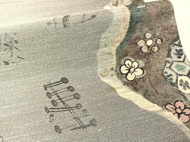平和屋着物●西陣 とみや織物謹製 とみや帯 両面 六通柄袋帯 点描織 道長吉祥花文 正絹 逸品 未使用 CABG1746vp