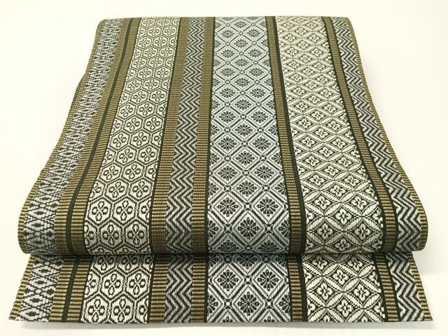 平和屋着物●本場筑前博多織 八寸名古屋帯 吉祥花間道 正絹 逸品 未使用 CABG1752vp