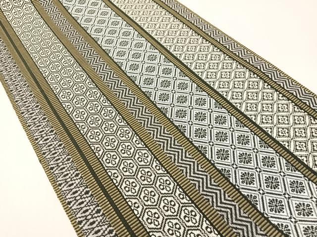 平和屋着物●本場筑前博多織 八寸名古屋帯 吉祥花間道 正絹 逸品 未使用 CABG1752vp